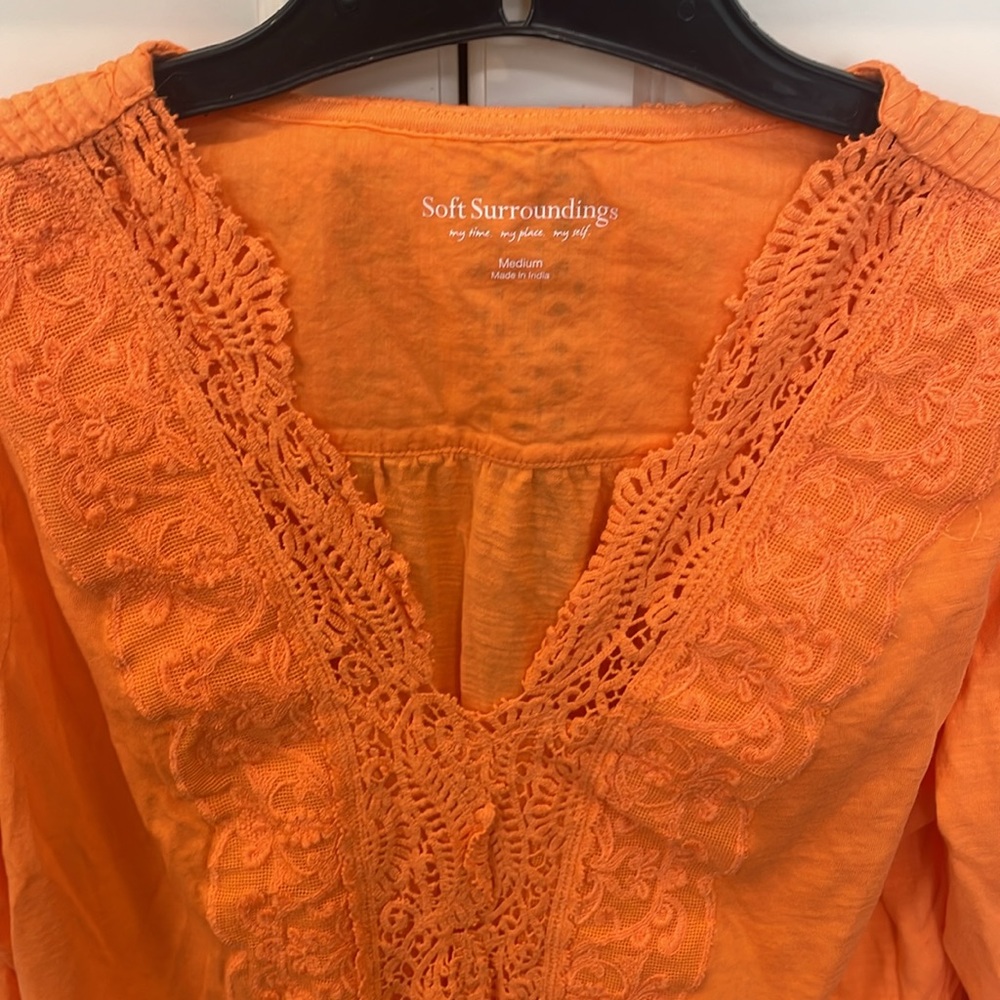 Soft Surroundings long sleeve gorgeous top - Picture 2 of 11